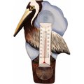 Songbird Essentials Brown Pelican on Pier Small Window Thermometer SE2170740